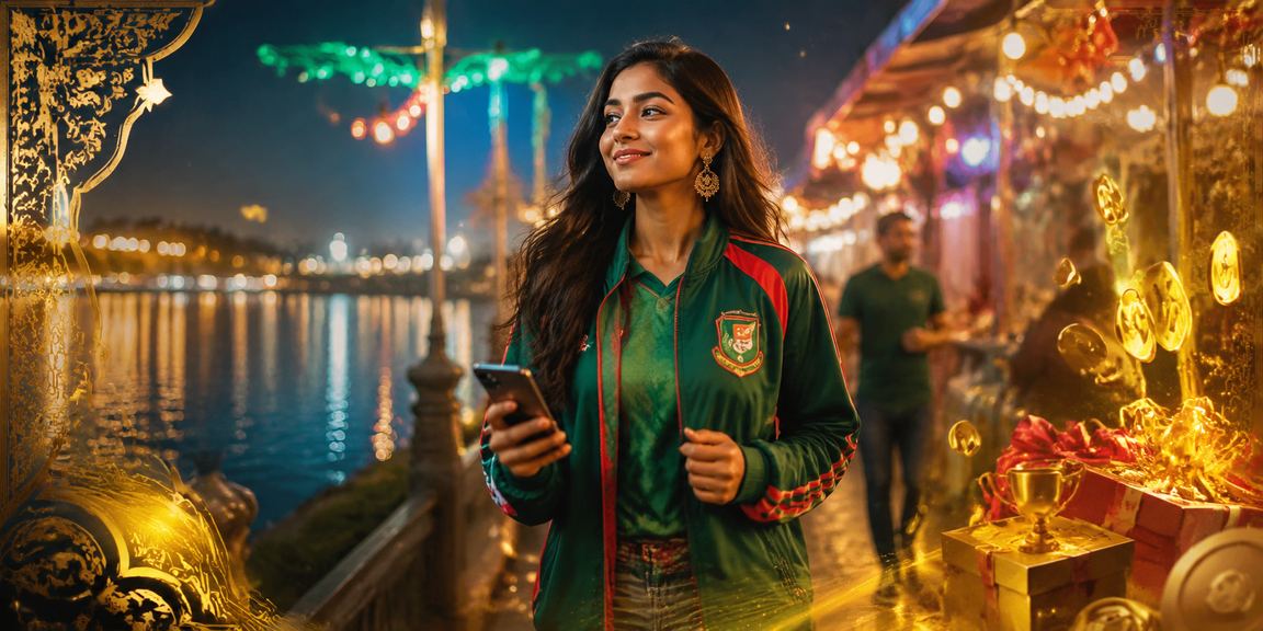 কুমিল্লায় রাতের বাজারে মোবাইলে লটারি টিকিট চেক করছেন ব্যবহারকারী