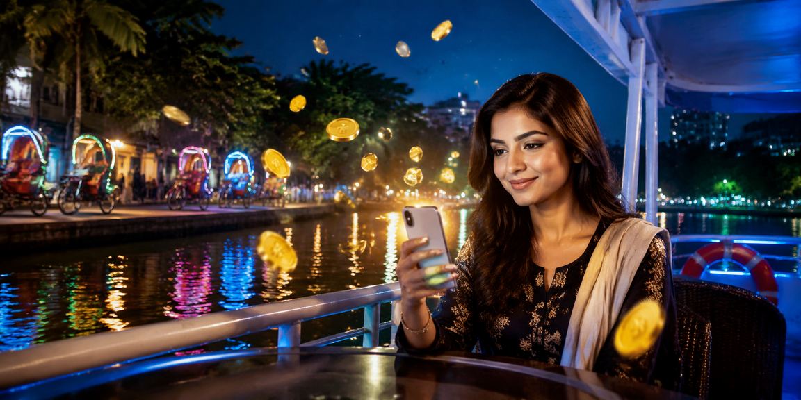 Players practicing mobile casino and lottery in Dhaka